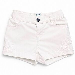 Old Navy Baby Girl Lace Appliqué Shorts 2T White
